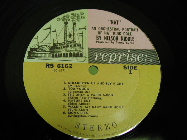 Nelson Riddle : "NAT" An Orchestral Portrait Of Nat King Cole (LP, Album, Tri)