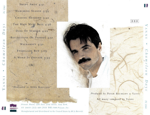Yanni (2) : Chameleon Days (CD, Album, Club, RE)
