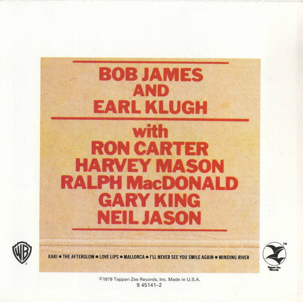 Bob James & Earl Klugh - One On One (CD, Album)