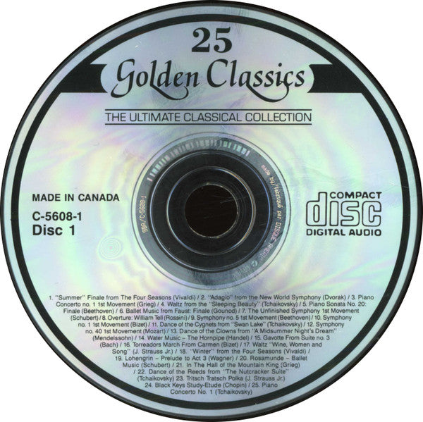 Unknown Artist : 25 Golden Classics Vol. 1 - The Ultimate Classical Collection (CD, Comp)