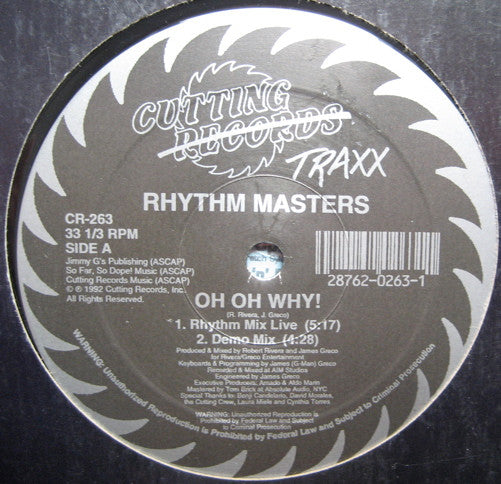 Rhythm Masters (2) : Oh Oh Why! (12")