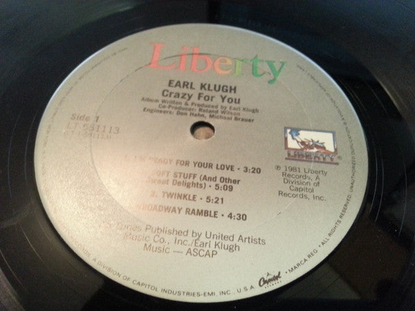Earl Klugh : Crazy For You (LP, Album)