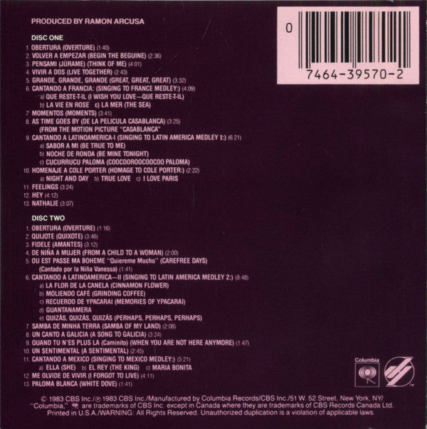 Julio Iglesias : In Concert (2xCD, Album, RE)