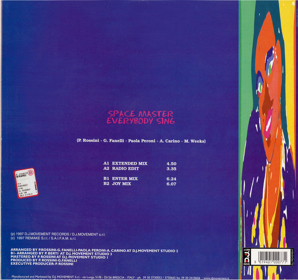 Space Master : Everybody Sing (12")