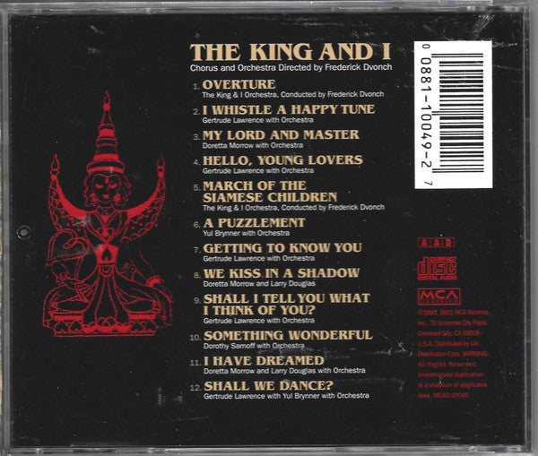Gertrude Lawrence, Yul Brynner : The King And I (CD, Album, RE)
