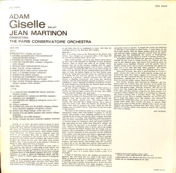 Adam*, Paris Conservatoire Orchestra*, Martinon* : Giselle Ballet (LP, RE, RP)