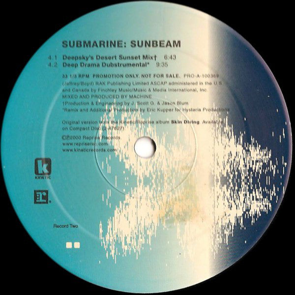 Submarine (4) : Sunbeam (2x12", Promo)