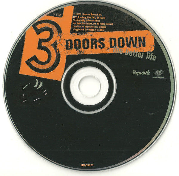 3 Doors Down : The Better Life (CD, Album, Club)