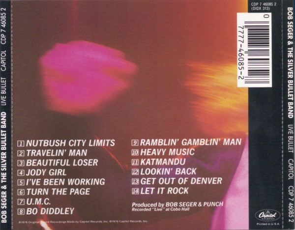 Bob Seger & The Silver Bullet Band* : 'Live' Bullet (CD, Album, RE)