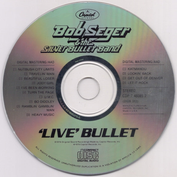 Bob Seger & The Silver Bullet Band* : 'Live' Bullet (CD, Album, RE)
