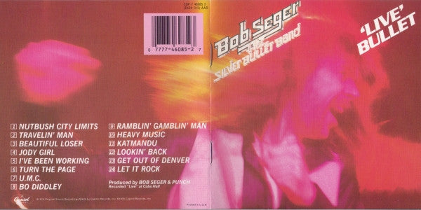 Bob Seger & The Silver Bullet Band* : 'Live' Bullet (CD, Album, RE)