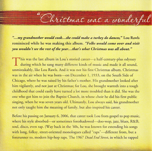 Lou Rawls : Christmas (CD, Comp, RE)