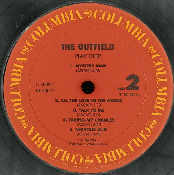 The Outfield : Play Deep (LP, Album, Pit)