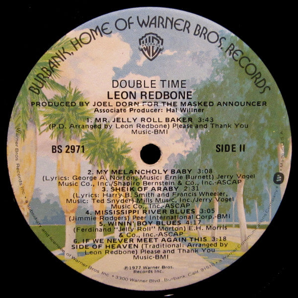 Leon Redbone : Double Time (LP, Album, Win)
