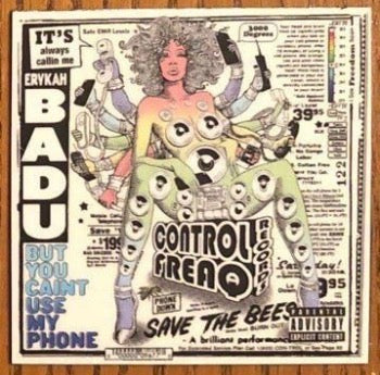 Magnet: Erykah Badu – But You Caint Use My Phone  [Miniature LP Cover Magnet]