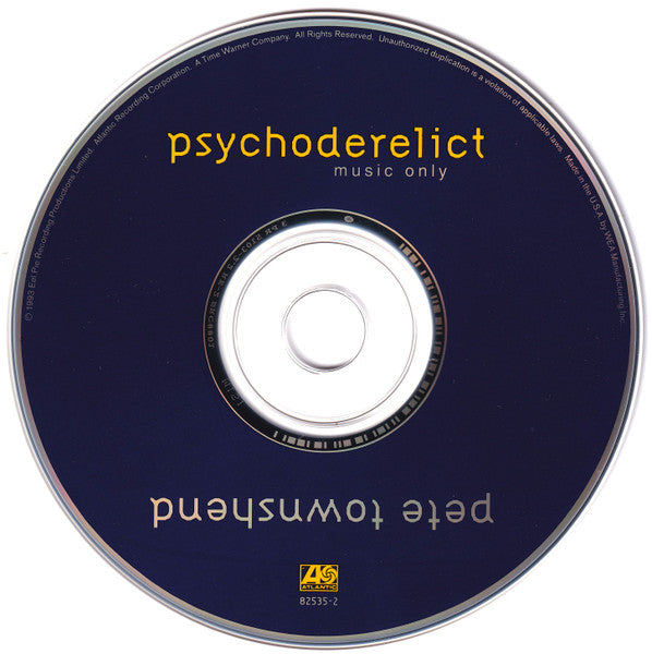 Pete Townshend : Psychoderelict (Music Only) (CD, Album)