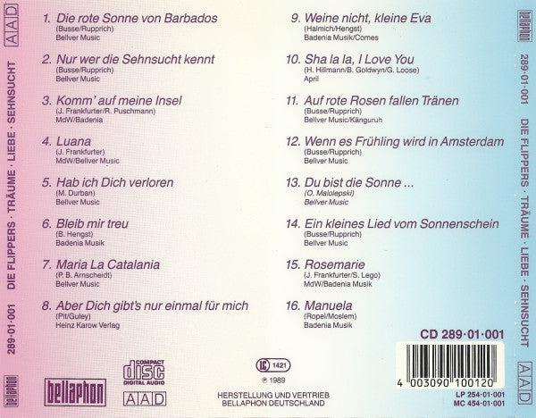 Die Flippers : Träume · Liebe · Sehnsucht (CD, Comp)