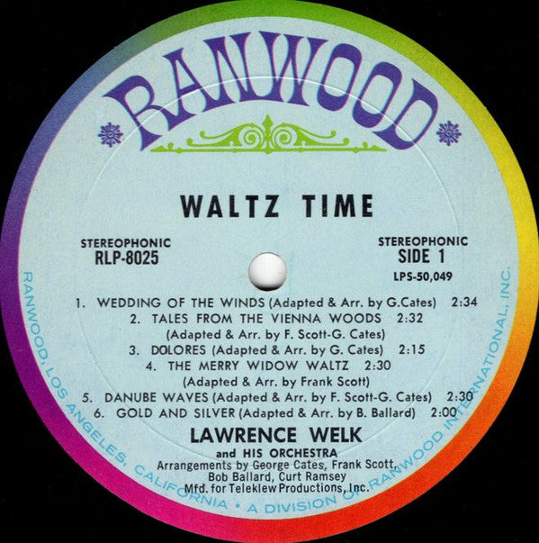 Lawrence Welk : Waltz Time (LP, Album, RE)