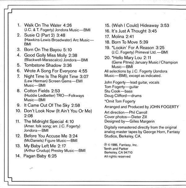 Creedence Clearwater Revival : Chronicle Volume Two (Twenty Great CCR Classics) (CD, Comp, RM)