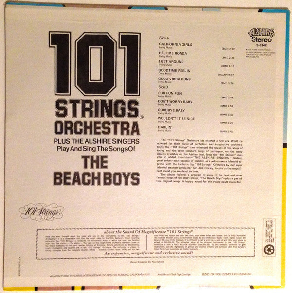 101 Strings, The Alshire Singers : Play And Sing The Songs Of The Beach Boys (LP, Album)