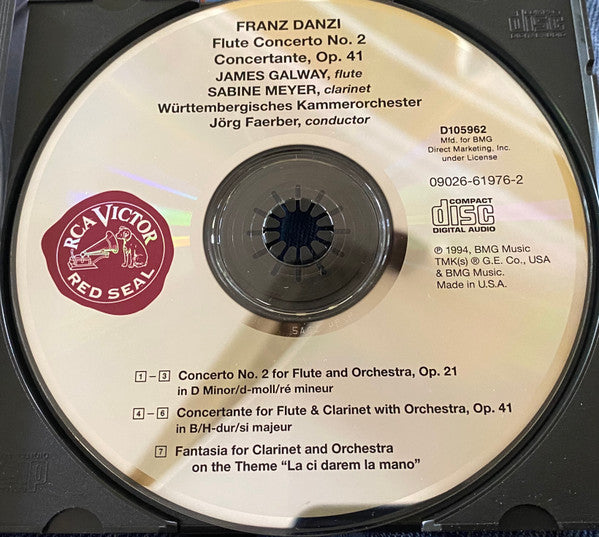 Danzi*, James Galway, Sabine Meyer : Danzi (CD, Album, Club)