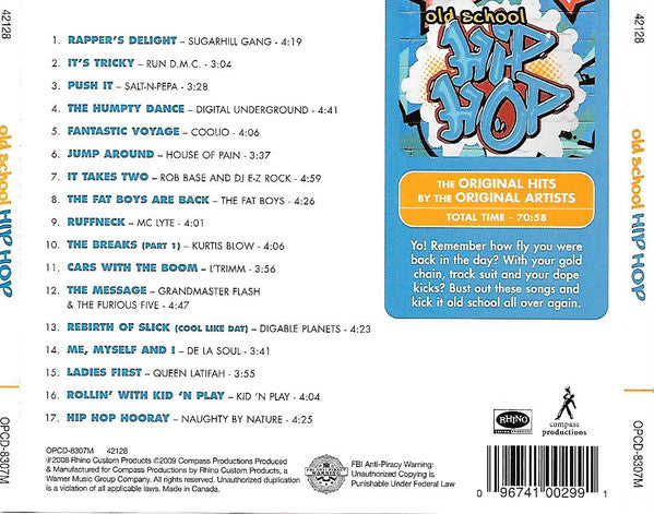 Various : Old School Hip Hop (CD, Comp)