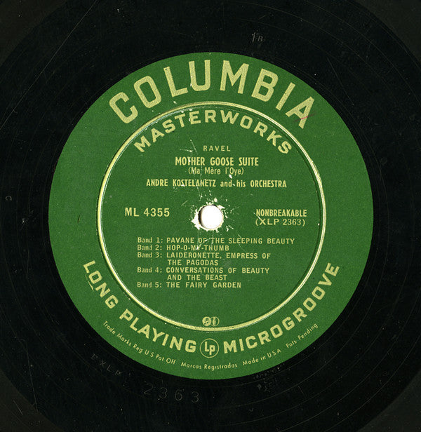 Andre Kostelanetz And His Orchestra* Music By Saint-Saëns*, Ogden Nash Spoken By Noel Coward*, Ravel* : Carnival Of The Animals / Mother Goose Suite (LP, Album, Mono, Gre)