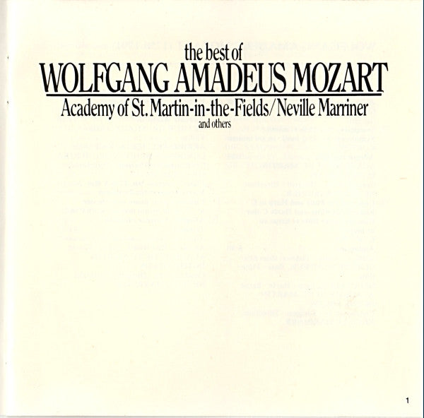 Wolfgang Amadeus Mozart, Academy Of St. Martin-in-the-Fields* / Neville Marriner* : The Best Of Wolfgang Amadeus Mozart (CD, Comp)
