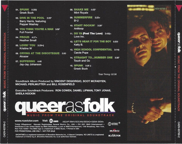 Various : Queer As Folk (Music From The Original Soundtrack) (CD, Comp, Promo)