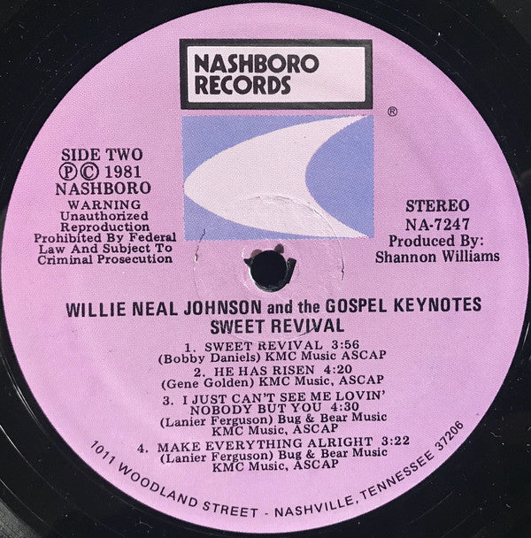 Willie Neal Johnson And The Gospel Keynotes : Sweet Revival (LP)