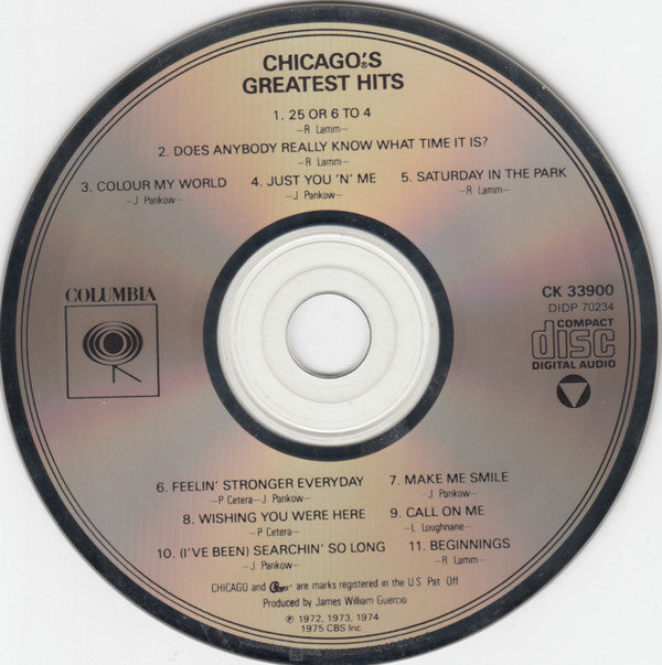 Chicago (2) : Chicago's Greatest Hits (CD, Comp, RE)