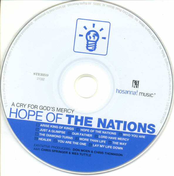 Various : Hope Of The Nations: A Cry For God's Mercy (CD, Comp)
