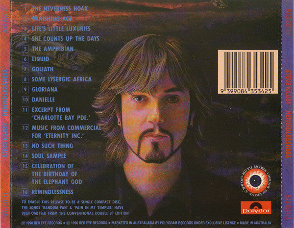 Steve Kilbey : Remindlessness (CD, Album)