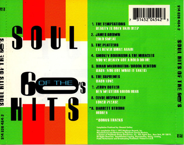 Various : Soul Hits Of The 60's (CD, Comp)