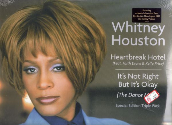 Whitney Houston Feat. Faith Evans  &  Kelly Price : Heartbreak Hotel / It's Not Right But It's Okay (The Dance Mixes) (3x12", S/Edition)