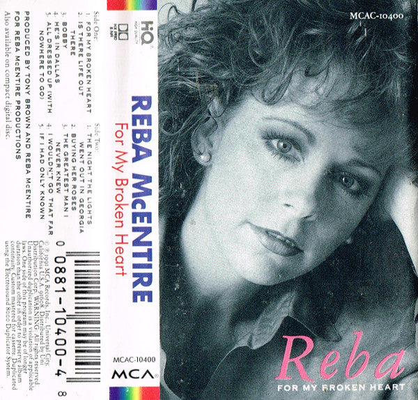 Reba McEntire : For My Broken Heart (Cass, Album)