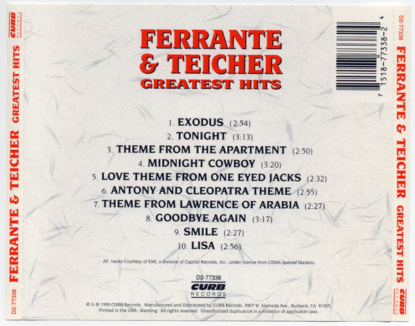 Ferrante & Teicher : Greatest Hits (CD, Comp)