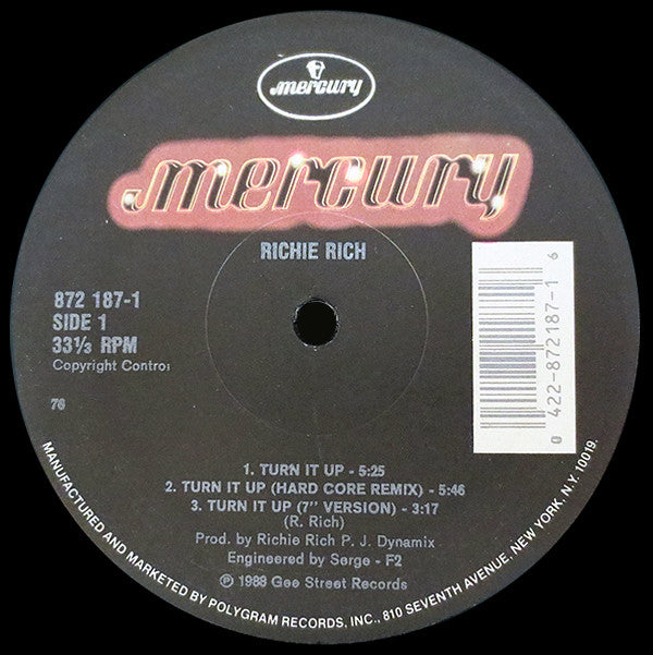 Richie Rich : Turn It Up (12", 76)