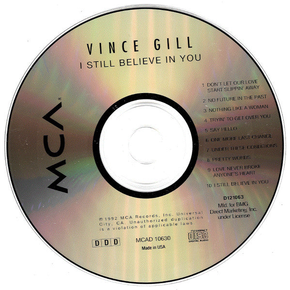 Vince Gill : I Still Believe In You (CD, Album, Club, RE)