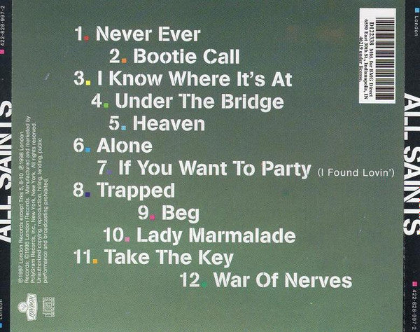 All Saints : All Saints (CD, Album, Club)