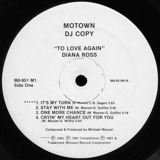 Diana Ross : To Love Again (LP, Album, Comp, Promo)