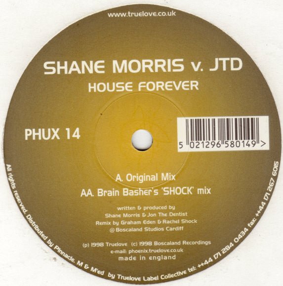 Shane Morris V. JTD* : House Forever (12")