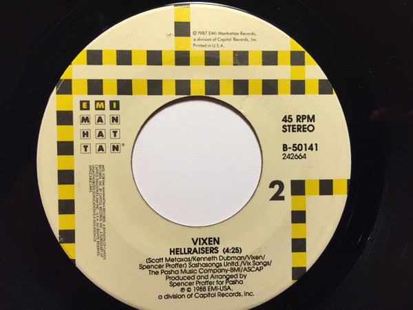 Vixen (2) : Edge Of A Broken Heart / Hellraisers (7", Single)