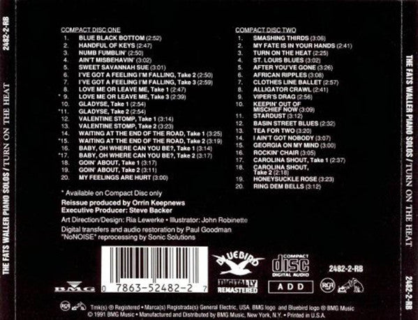 Fats Waller : Turn On The Heat / The Fats Waller Piano Solos (2xCD, Comp, Mono, RM)