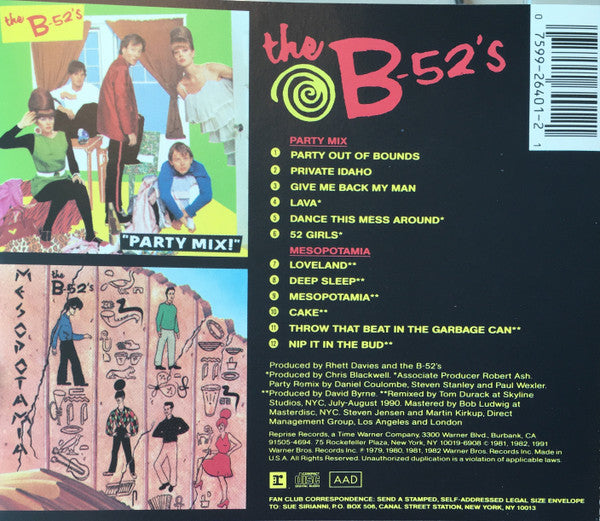 The B-52's : Party Mix / Mesopotamia (CD, Comp)