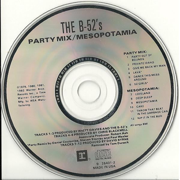 The B-52's : Party Mix / Mesopotamia (CD, Comp)