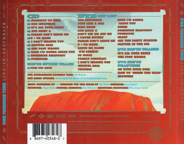 P!NK : Funhouse Tour - Live In Australia (CD + DVD-V, Multichannel, NTSC)