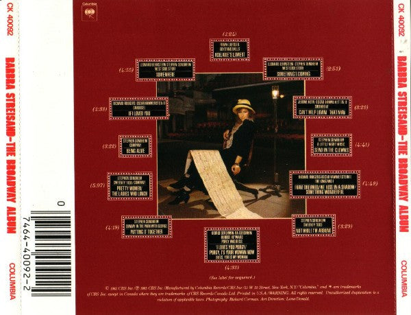 Barbra Streisand : The Broadway Album (CD, Album)