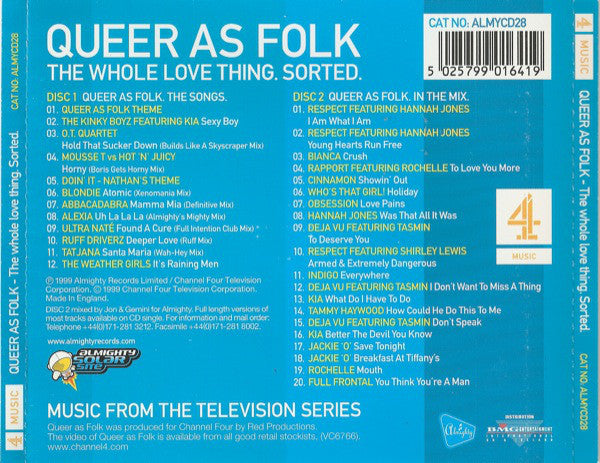 Various : Queer As Folk - The Whole Love Thing. Sorted. (CD, Album + CD, Album, Mixed)