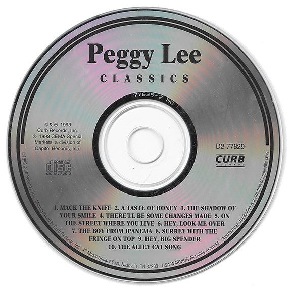 Peggy Lee : Classics - Her Original Capitol Recordings (CD, Comp)